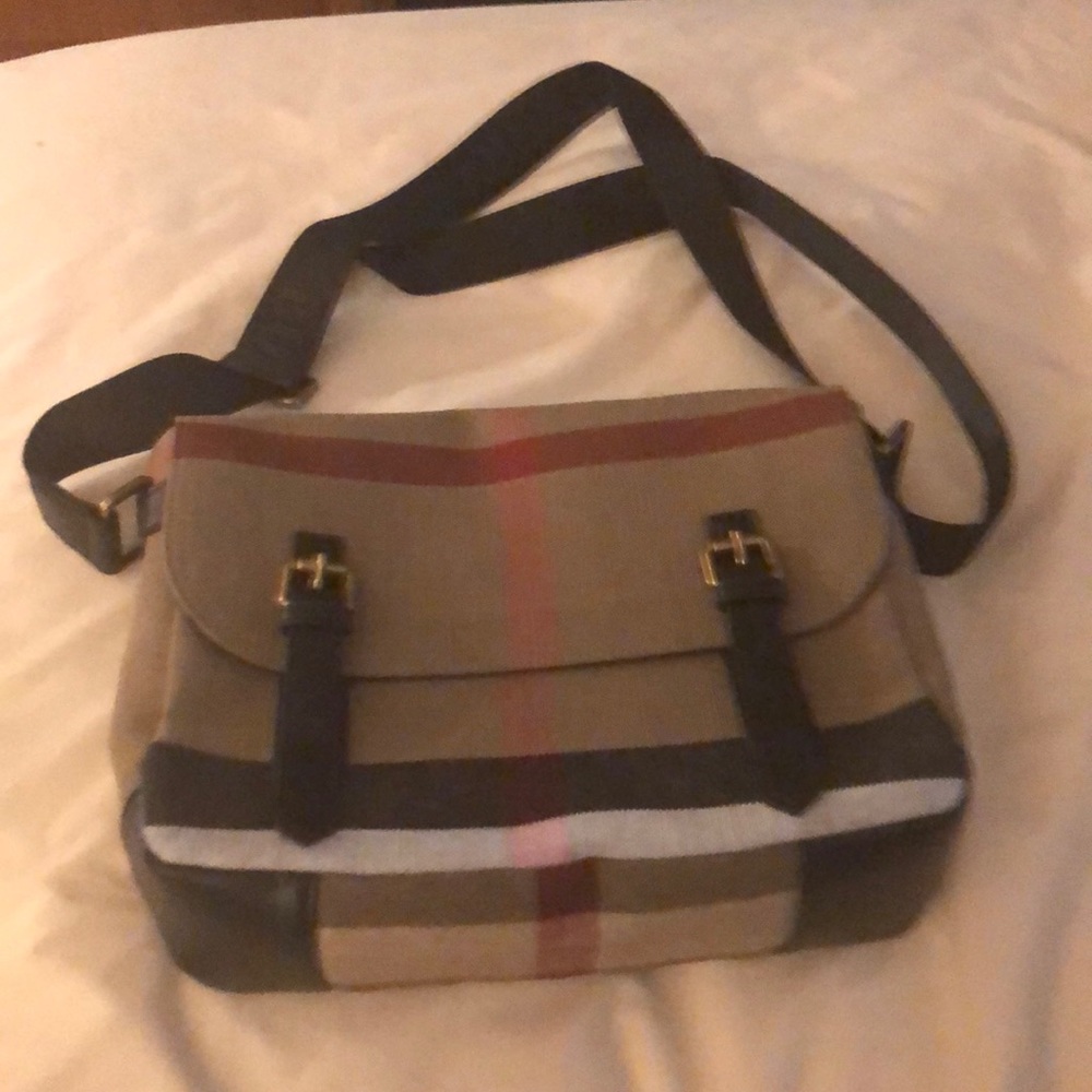 Burberry canvas crossbody bag medium